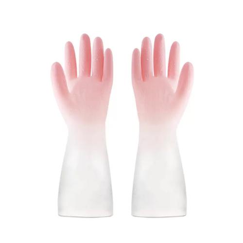 Перчатки силиконовые, розовые М